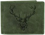GREENBURRY Vintage Leder Geldb&ouml;rse Portemonnaie Geldbeutel Royal Stag 1705-RS Hirsch