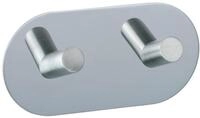 WENKO Wandhaken Duo Edelstahl gl&auml;nzend - selbstklebend, Edelstahl rostfrei, 10 x 5 x