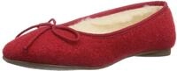 kitz-pichler Damen Ballerina Hausschuhe aus 100% Schurwolle Rubin, 36