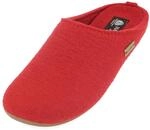 HAFLINGER Everest Fundus Filzpantoffeln im schlichten Design Rubin, Gr. 36