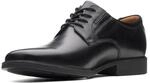 Clarks Tilden Plain Mens Black Leather, 6