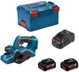 Bosch Professional 06015A0304 GHO 18 V-LI Akku-Hobel, 2 x 5,0 Ah Akku,