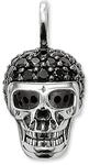 THOMAS SABO Anh&auml;nger Totenkopf Pav&eacute; 925er Sterlingsilber, Geschw&auml;rzt