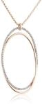 Esprit Damen Halskette 925 Sterling Silber Zirkonia antheia rose 80 cm wei&szlig;