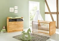 Pinolino Sparset Natura breit, 2-teilig, Kinderbett (140 x 70 cm) und breite