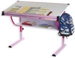 IDIMEX Kinderschreibtisch Sch&uuml;lerschreibtisch Carina in rosa pink, Schreibtisch