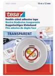tesa Doppelseitiges Klebeband, Transparent, 1 x 10m:12mm