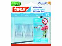 tesa Klebehaken für transparente Oberflächen und Glas (1 kg) - Durchsichtige,