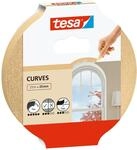tesa Malerband KURVEN - Kurvenband mit extra starkem Krepp zum Abkleben von Rundungen