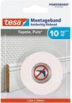 tesa Montageband Tapete & Putz - 1,5 m x 19 mm | Starkes, doppelseitiges