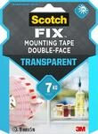 Scotch-Fix Doppelseitiges Klebeband, Transparentes Montageband - 1 Rolle (19 mm...