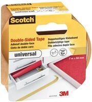 ScotchBlue 42010750 Klebeband, doppelseitig universal, 7 m x 50 mm, hellbraun
