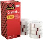 Scotch Crystal Klebeband, Transparent, Vorteilspack, 8 Rollen, 19mm x 33m -