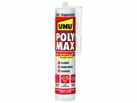 UHU Poly Max Glasklar Express, 300 g, Kartusche 47855 (Dichtstoff Klebstoff