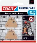 tesa Klebeschraube f&uuml;r Mauerwerk und Stein, Halteleistung 5 kg, dreieckig, 2 St&uuml;ck