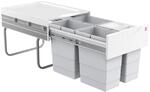 Hailo Abfallsammler 3643141 | 4x 8,5 Liter | Einbau M&uuml;lleimer f&uuml;r 40 cm