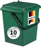 GARANTIA Bio-Eimer 10 Liter gr&uuml;n - Biom&uuml;lleimer K&uuml;che, Komposteimer K&uuml;che, Bio