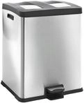 EKO Rejoice Tretm&uuml;lleimer 2x30L Edelstahl M&uuml;lltrenner (49.5 x 45.9 x 63.6 cm,