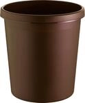 helit H6105875 - Papierkorb the german 18 Liter, braun, mit umlaufendem Griffrand,