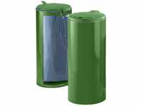 VAR | Stahlblech-Abfallsammler | für Volumen 120 l | Front verblendet | grün...