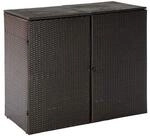 MERXX M&uuml;lltonnen-Box f. 2 M&uuml;lltonnen a 120 l RATTANOPTIK - (28948-210)
