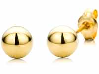 Miore Ohrringe Damen Kugel Ohrstecker aus Gelbgold 18 Karat 750 Gold, Ohrschmuck