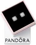 Pandora 290591CZ Frauen zeitlose Eleganz Silber Knopf Ohrringe