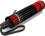 Knirps Regenschirm Fiber T2 Duomatic - Rain Dots Granat