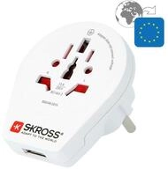 SKROSS L&auml;nderstecker World to Europe USB Reiseadapter