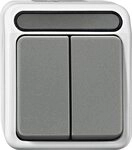 Schneider Electric Merten Serienschalter, 1-fach, Aufputz, IP44, Aquastar, lichtgrau,