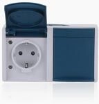 Busch-Jaeger 20/2 EBW-53 SCHUKO&reg; Steckdose mit erh. Ber&uuml;hrungsschutz horizontal