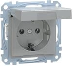 Schneider Electric Merten Schuko-Steckdose mit Klappdeckel, 2-polig+E, Steckklemmen,