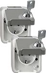 Schneider Electric Merten Aufputz Schuko-Steckdose mit Klappdeckel,...
