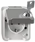 Schneider Electric Merten Schuko-Steckdose, abschlie&szlig;bar, 1-fach, Aufputz, IP44,