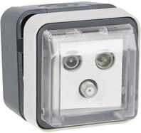 Berker Antennen-Steckdose LGR 12033535 Einzeldose 3-Loch W.1 Antennensteckdose