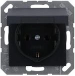 Jung Schuko Steckdose 16 A 250 V Bruchsicher mit Klappdeckel Serie A anthrazit...