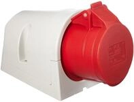 Kopp 101600002 CEE Wandsteckdose, 5-polig, 16 A, 400 V, rot