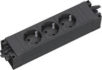 BACHMANN Steckdosenleiste Step Base 3-Fach GST18 Schwarz 906.18818 (modulares