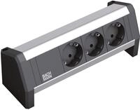 BACHMANN Desk Steckdosenleiste 3x Schutzkontakt, mit Haltewinkeln