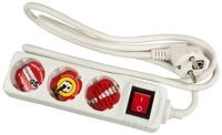 Arcas 92700003 - Steckdosenleiste 3 fach mit Schalter und Kinderschutz,...