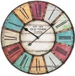 TFA Dostmann Vintage XXL Design-Wanduhr, mit Metallrahmen, r&ouml;mischem Zifferblatt im