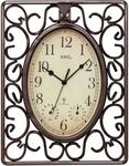 AMS Funk-Wanduhr, Holz, Mehrfarbig, 35 x 27 x 8 cm