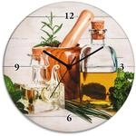 ARTLAND Wanddeko Wanduhr ohne Tickger&auml;usche Glas Quarzuhr &Oslash; 30 cm Rund Lautlos