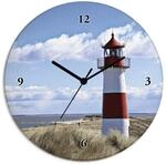 ARTLAND Wanddeko fotopro: Leuchtturm Sylt, Uhrwerk:Quarzuhr, Gr&ouml;&szlig;e | BxH:&Oslash; 30 cm