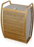 M&ouml;ve 40905 Bamboo W&auml;schekorb 40 x 35,5 x 60 cm aus Bambus mit Canvas, Grey