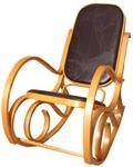 Mendler Schaukelstuhl M41, Schwingsessel Fernsehsessel, Massiv-Holz - Eiche-Optik,