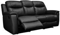 Vente-unique - Relaxsofa 3 Evasion - Leder - schwarz