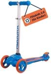HUDORA Scooter Flitzkids 2.0 I Stabiler Kinderscooter mit gro&szlig;er Trittfl&auml;che I