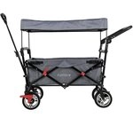 FUXLIFE Bollerwagen faltbar FX-CT700 Grau &bull; klappbarer Handwagen f&uuml;r Ausflug &