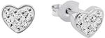 Amor Damen-Ohrstecker Herzen Swarovski Elements 925 Silber rhodiniert Kristall wei&szlig;